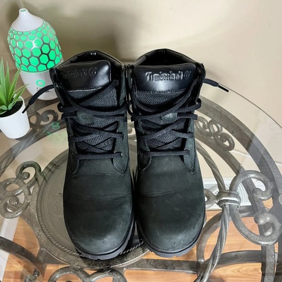 Timberland Womens Boots‎ Waterproof Size 9.5 M Black Nubuck Linden Woods 6” - Picture 3 of 10